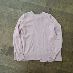 Boden Sweater Womens Small Pink Ribbed Hem & Cuff‎ Long Sleeve Crewneck Pullover